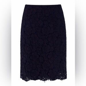 Banana Republic purple/navy lace pencil skirt, size 0